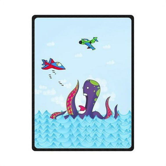 CADecor Octopus Fleece Blanket Throw Blanket 58x80 inches