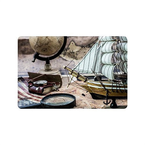 CADecor Old World Map Indoor/Outdoor Doormat 23.6x15.7 inches