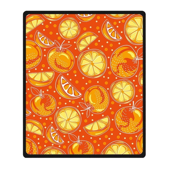 CADecor Orange Blanket Fleece Throw Blanket for Sofa or Bed 58x80 inches