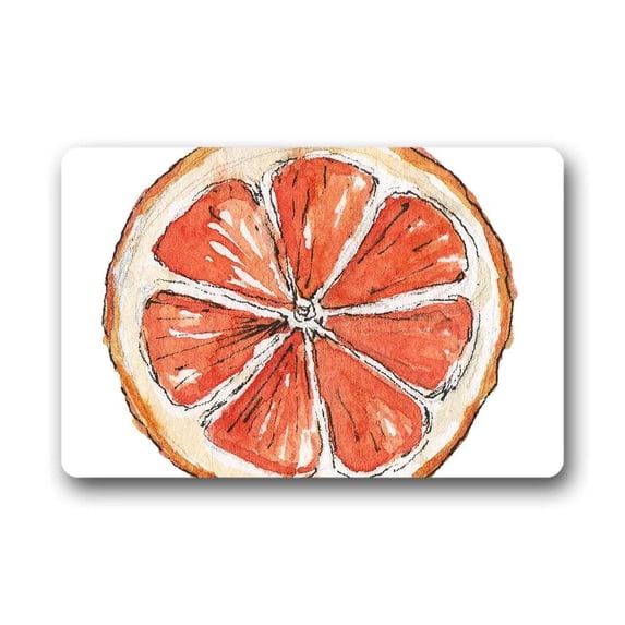 CADecor Orange Doormat Indoor Outdoor Floor Rug 23.6x15.7 inches