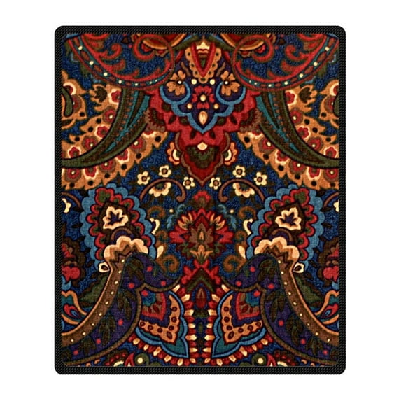 CADecor Paisley Blanket Fleece Throw Blanket for Sofa or Bed 58x80 inches