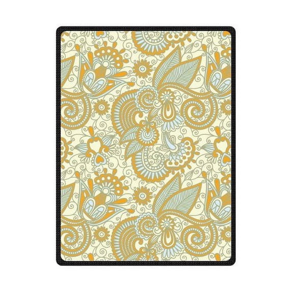 CADecor Paisley Fleece Blanket Throw Blanket 58x80 inches