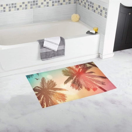 CADecor Palm Tree Doormat Non Slip Bathroom/Floor Mats Bath Rug 30x18 inches