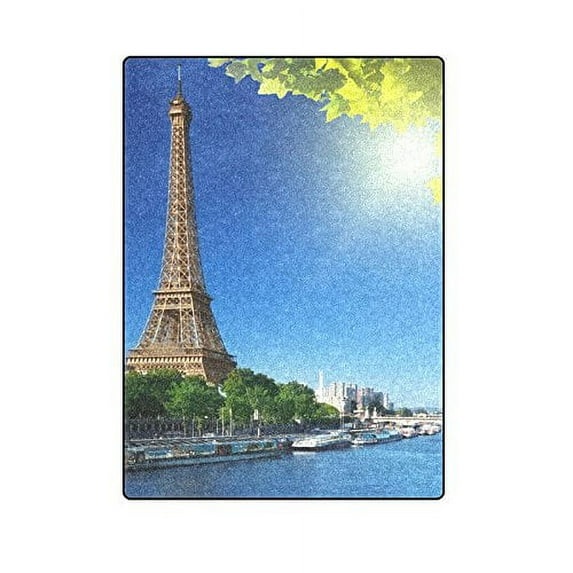 CADecor Paris Eiffel Tower Blanket Throw Super Soft Warm Bed or Couch Blanket 58x80 inches