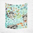 thumbnail image 1 of CADecor Pattern With Cute Raccoons And Spring Flowers Home Decor Tapestry Wall Art Wall Tapestry 60x80 Inches, 1 of 2