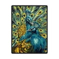 thumbnail image 1 of CADecor Peacock Fleece Blanket Throw Blanket 58x80 inches, 1 of 1