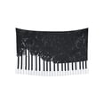 thumbnail image 1 of CADecor Piano Keyboard on Black Background Wall Hanging Dorm Art Tapestry Home Decor 40x60 inches, 1 of 2