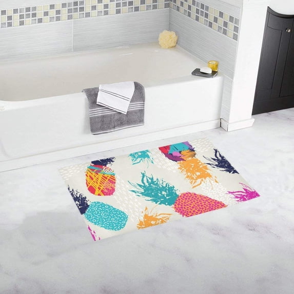 CADecor Pineapple Fruit Doormat Non Slip Bathroom/Floor Mats Bath Rug 30x18 inches