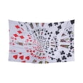 thumbnail image 1 of CADecor Poker Royal Flush All Suits Spiral Droste Wall Tapestry Wall Hanging Wall Art Home Decor 60x80 inches, 1 of 2