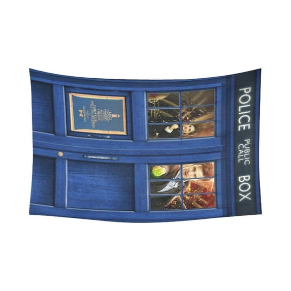 CADecor Police Box Home Decor Tapestry Wall Art Wall Tapestry 60x80 Inches