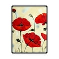 thumbnail image 1 of CADecor Poppy Fleece Blanket Throw Blanket 58x80 inches, 1 of 1