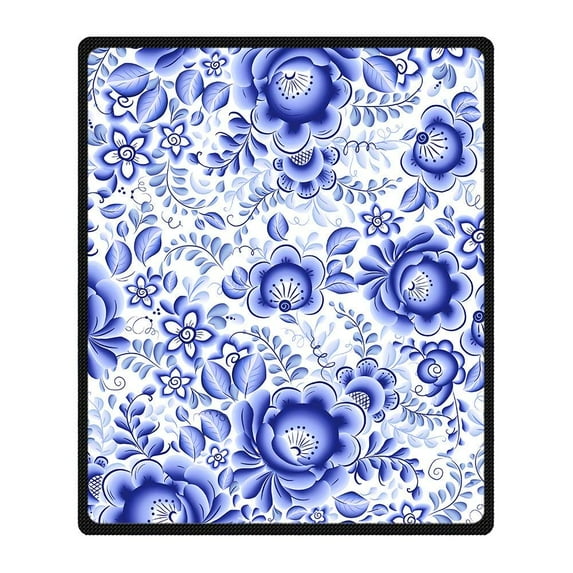 CADecor Porcelain Blanket Fleece Throw Blanket for Sofa or Bed 58x80 inches