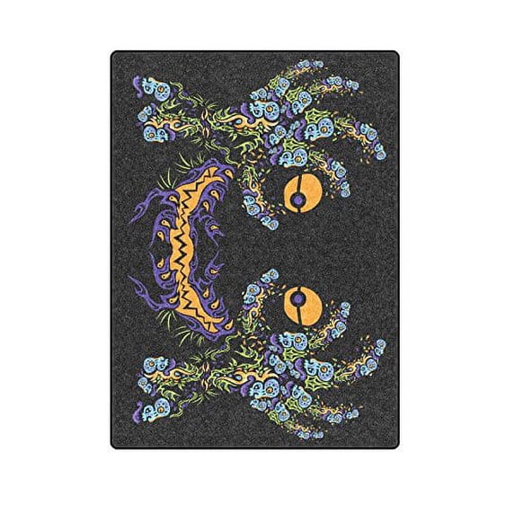 CADecor Psychedelic Halloween Monster Throw Blanket Bed Sofa Blanket 58x80 inches