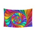 thumbnail image 1 of CADecor Psychedelic Rainbow Spiral Wall Tapestry Wall Hanging Wall Art Home Decor 60x80 inches, 1 of 2