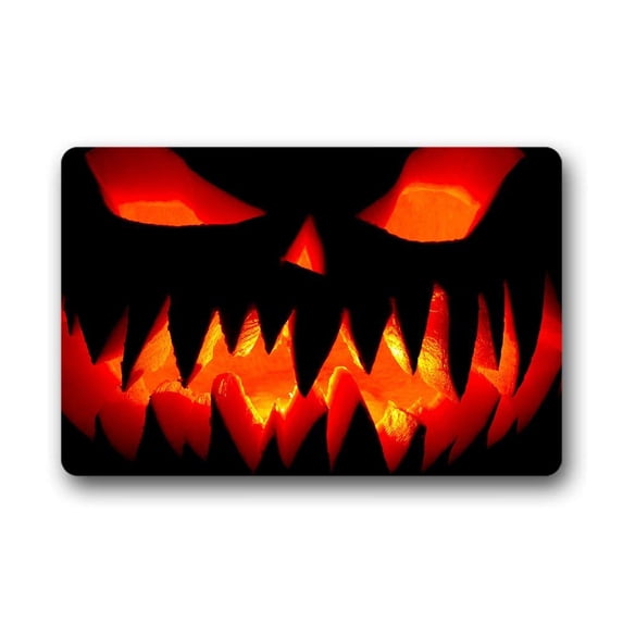 CADecor Pumpkin Head Doormat Indoor Outdoor Floor Rug 30x18 inches