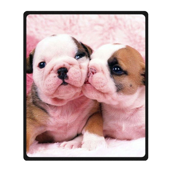CADecor Pup Blanket Fleece Throw Blanket for Sofa or Bed 58x80 inches