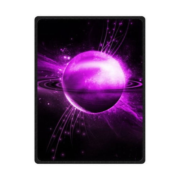 CADecor Purple Beautiful Planet Aurora Fleece Blanket Throws 58x80 inches