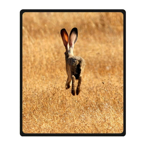CADecor Rabbit Blanket Fleece Throw Blanket for Sofa or Bed 58x80 inches