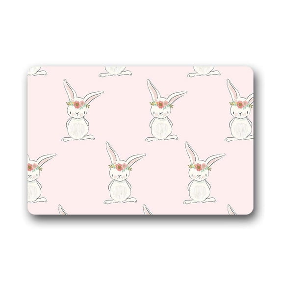 CADecor Rabbit Doormat Indoor Outdoor Floor Rug 23.6x15.7 inches