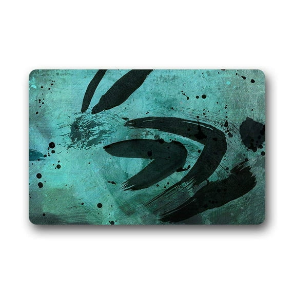 CADecor Rabbit Doormat Indoor Outdoor Floor Rug 30x18 inches