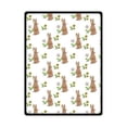 thumbnail image 1 of CADecor Rabbit Flowers Pattern Fleece Blanket Throws 58x80 inches, 1 of 3