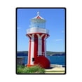 thumbnail image 1 of CADecor Red White Lighthouse Fleece Blanket Throws 58x80 inches, 1 of 3