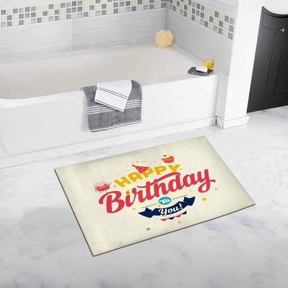 CADecor Repeating Watermelon Background Bath Mat Soft Bathroom Rugs Doormat 30x18 inches
