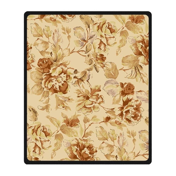 CADecor Retro Flower Blanket Fleece Throw Blanket for Sofa or Bed 58x80 inches