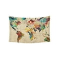 thumbnail image 1 of CADecor Retro Watercolor World Map Wall Tapestry Wall Hanging Wall Art Home Decor 40x60 inches, 1 of 2