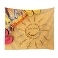 thumbnail image 1 of CADecor Sand Beach Sun Smile Flip Flop Home Decor Wall Hanging Tapestry 60x90 Inch, 1 of 1