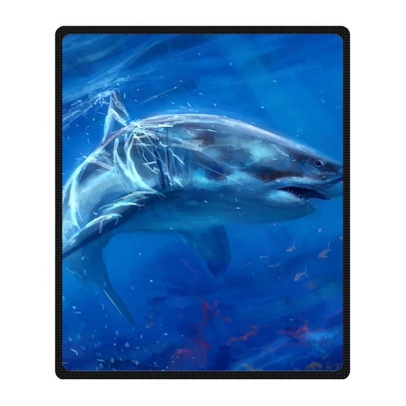 CADecor Shark Blanket Fleece Throw Blanket for Sofa or Bed 58x80 inches