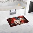 thumbnail image 1 of CADecor Skull And Flowers Day Of The Dead Bath Rug Doormat Floor Rug 30x18 inches, 1 of 2