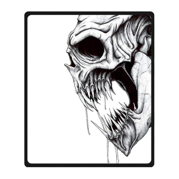 CADecor Skull Blanket Fleece Throw Blanket for Sofa or Bed 58x80 inches