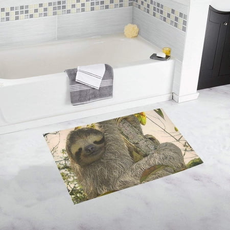 CADecor Sloth Non-Slip Bath Mat Rug Bath Doormat Floor Rug 30x18 inches