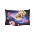 thumbnail image 1 of CADecor Space Galaxy Qween Cat Play Game with her Donuts Wall Tapestry Wall Hanging Wall Art Home Decor 60x80 inches, 1 of 2