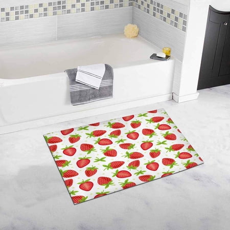 CADecor Strawberry Bath Rug Bathroom Mat Doormat 30x18 inches