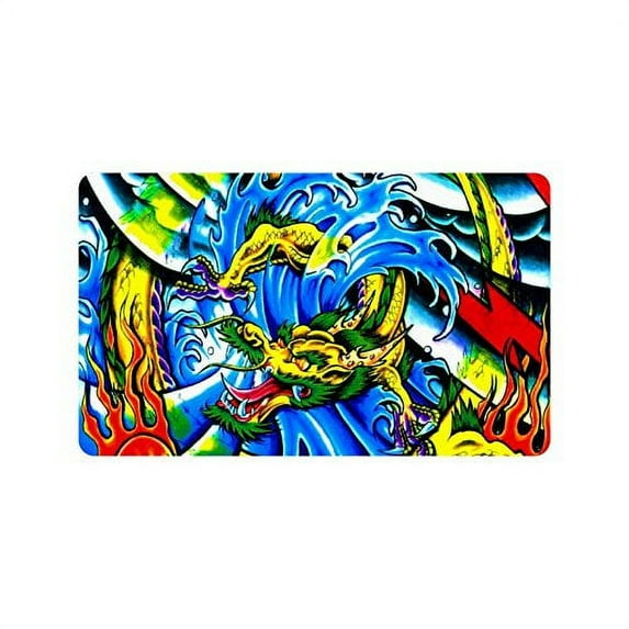 CADecor Stylish Tattoo Dragon Image Doormat 30x18 inches