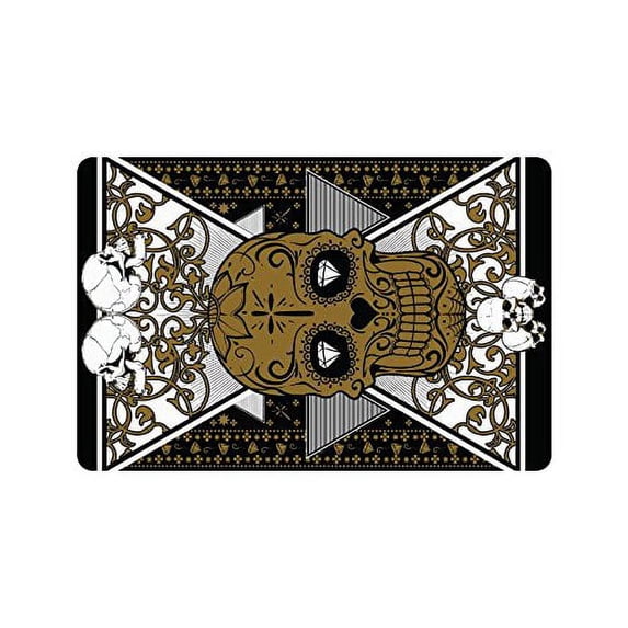 CADecor Sugar Skull Non-Slip Indoor/Outdoor Doormat 23.6x15.7 inches