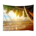thumbnail image 1 of CADecor Summer Sea Beach Sunset Palm Tree Home Decor Wall Hanging Tapestry 60x80 Inch, 1 of 1