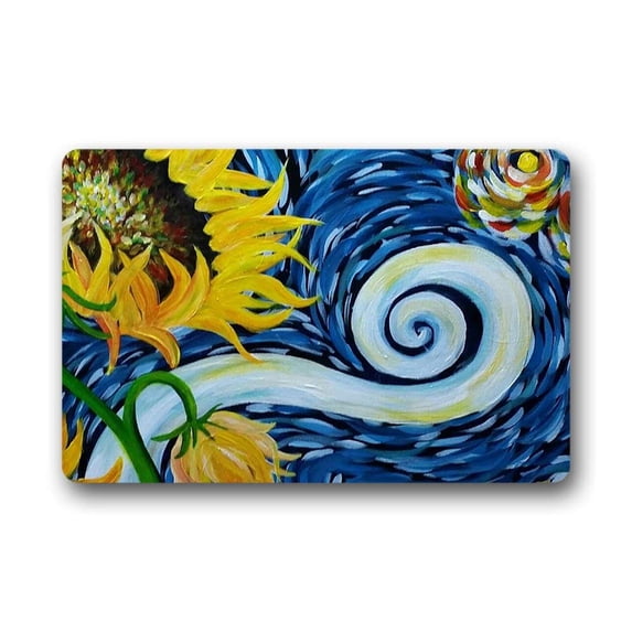 CADecor Sunflower Doormat Indoor Outdoor Floor Rug 30 x 18 inches