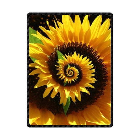 CADecor Sunflower Fleece Blanket Throw Blanket 58x80 inches