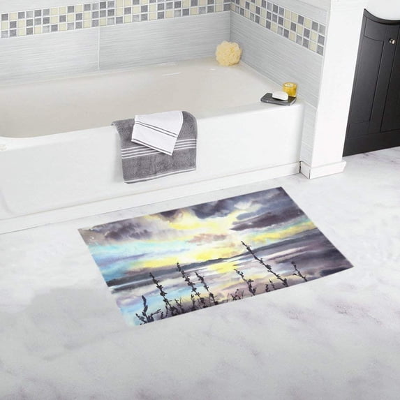 CADecor Sunrise Sky And Water Glare Doormat Non Slip Bathroom/Floor Mats Bath Rug 30x18 inches