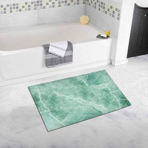 CADecor Surface Abstract Marble Pattern at the Marble Stone Bath Mat Soft Bathroom Rugs Doormat 30x18 inches