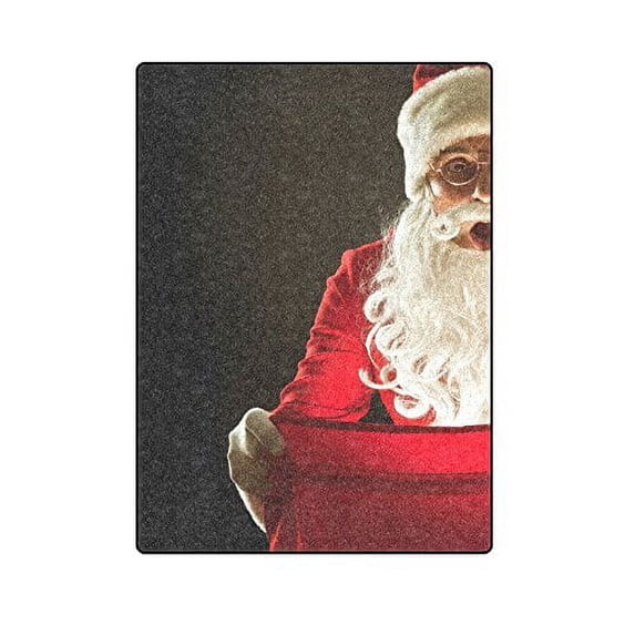 CADecor Surprised Santa Fleece Throw Blanket 58x80 inches
