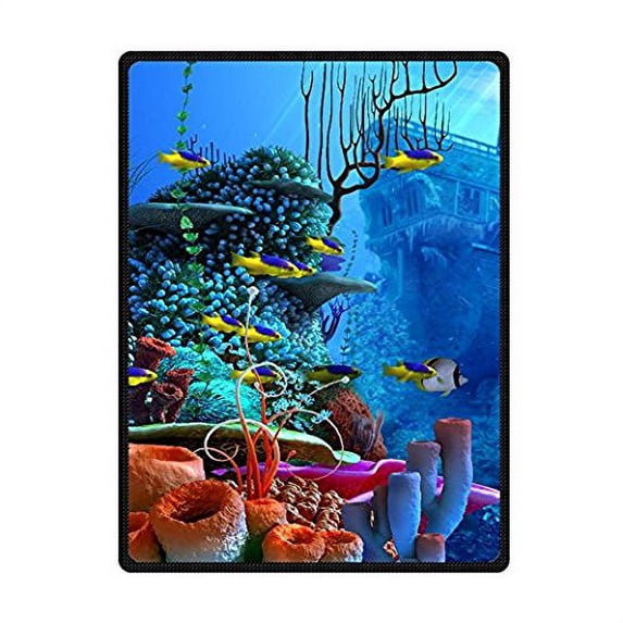 CADecor Thanksgiving Day Cute Fish Fleece Throw Blanket 58x80 inches