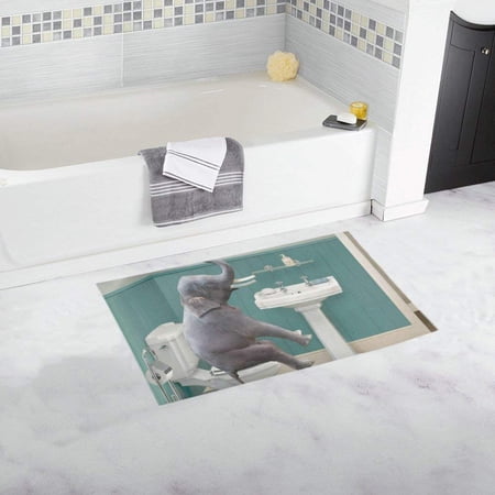 CADecor The Elephant Doormat Non Slip Bathroom/Floor Mats Bath Rug 30x18 inches