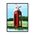 thumbnail image 1 of CADecor The Field Telephone Booth Butterfly Fleece Blanket Throws 58x80 inches, 1 of 3