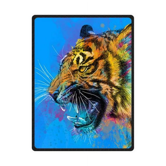 CADecor Tiger Fleece Blanket Throw Blanket 58x80 inches