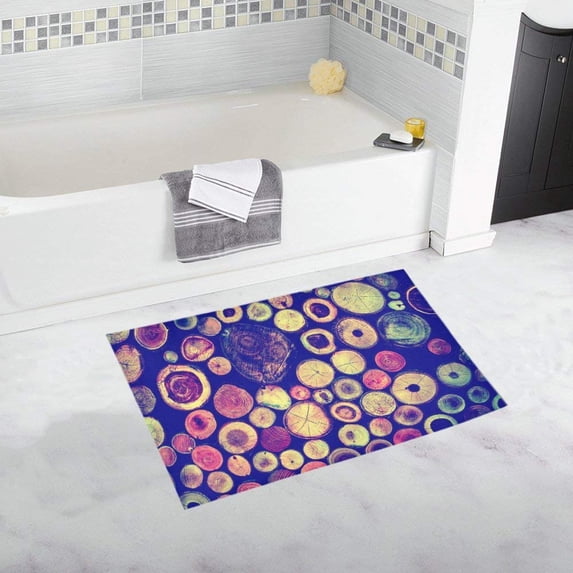 CADecor Timber wood texture nature art Non-Slip Bath Rug Bath Mat Rug Doormat 30x18 inches