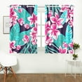 thumbnail image 1 of CADecor Tropical Floral Print Window Treatment Panel Curtains Window Curtain Kitchen Curtain,Two Piece 26x39 Inches, 1 of 4